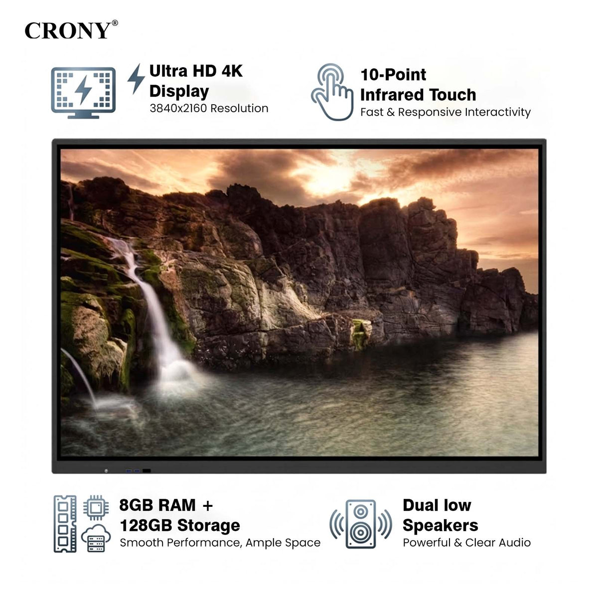 CRONY TX55-1 55 4K Interactive Whiteboard,4K Touch Screen,1-Year Local Warranty