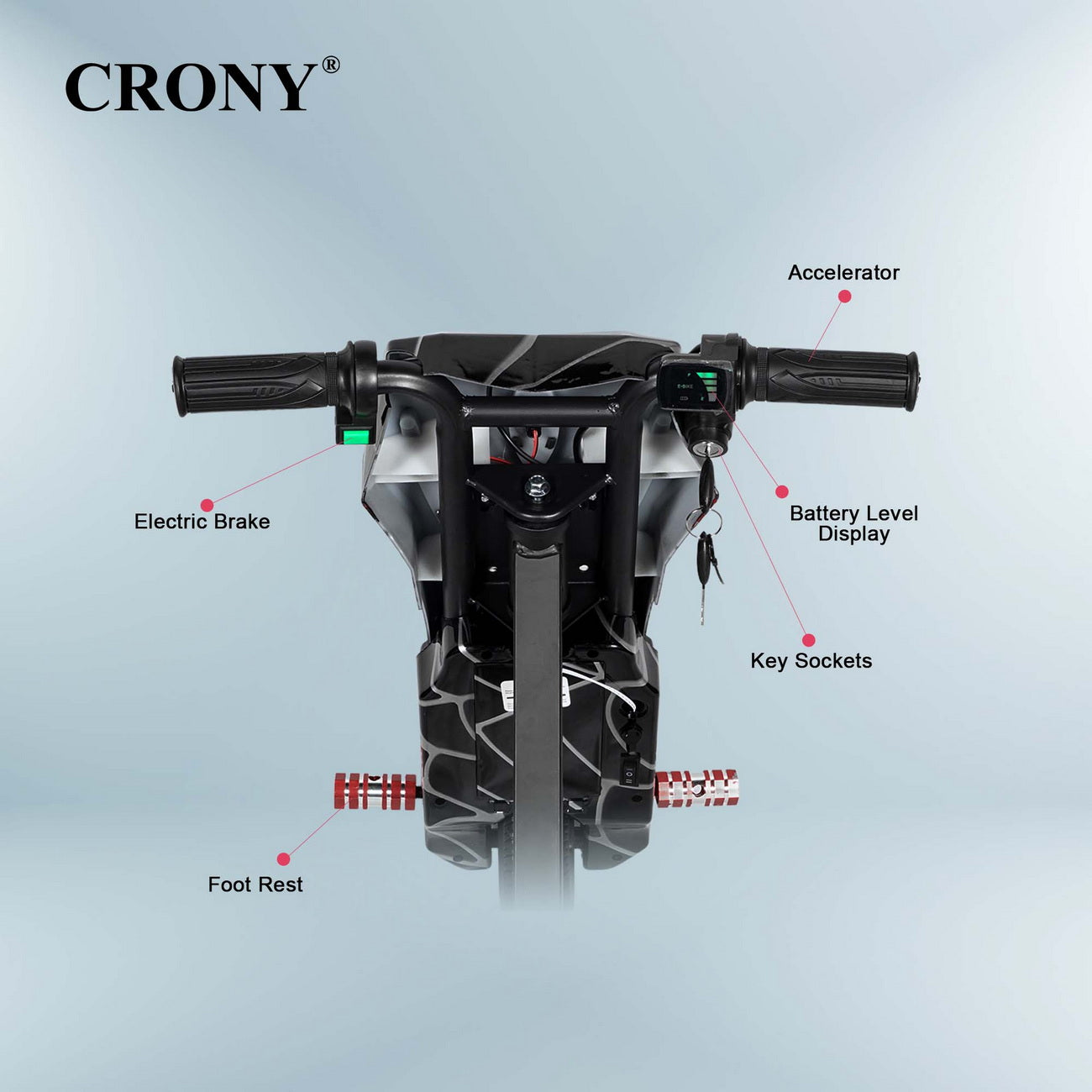 كروني JL009-8-02 سيارة انزلاق من نوع V بحجم 6.5 بوصة سكوتر انزلاق صغير للأطفال