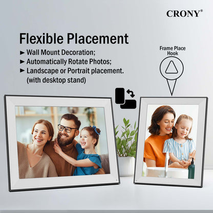 CRONY  JT16.2M-102 16.2 Inch WIFI Digital Photo Frame Android WiFi Cloud Digital Photo Frame – 32GB Touch Screen Display (JT162M-I02)