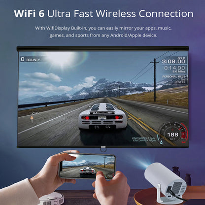 جهاز عرض أسطواني CRONY K1 محمول، مسرح منزلي صغير بدقة 720P، جهاز عرض أندرويد مع واي فاي، بلوتوث، HDMI، USB، 120 لومن، جهاز عرض أفلام داخلي للأطفال والعائلة