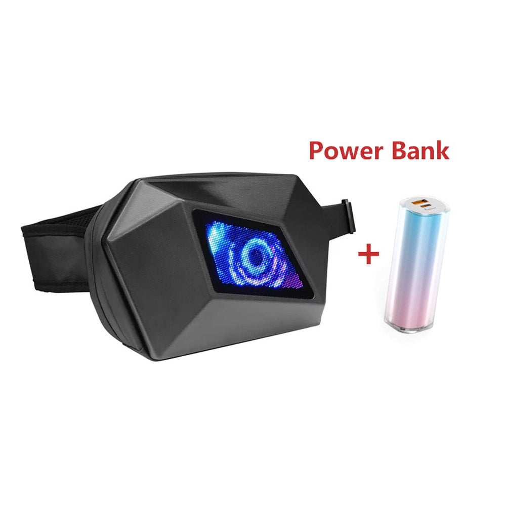 حقيبة ظهر عرض LED عين الشيطان من CRONY حقيبة سفر عين الشيطان بلوتوث مقاومة للماء غلاف صلب حقيبة ظهر فارس LED رائعة لركوب الدراجات النارية