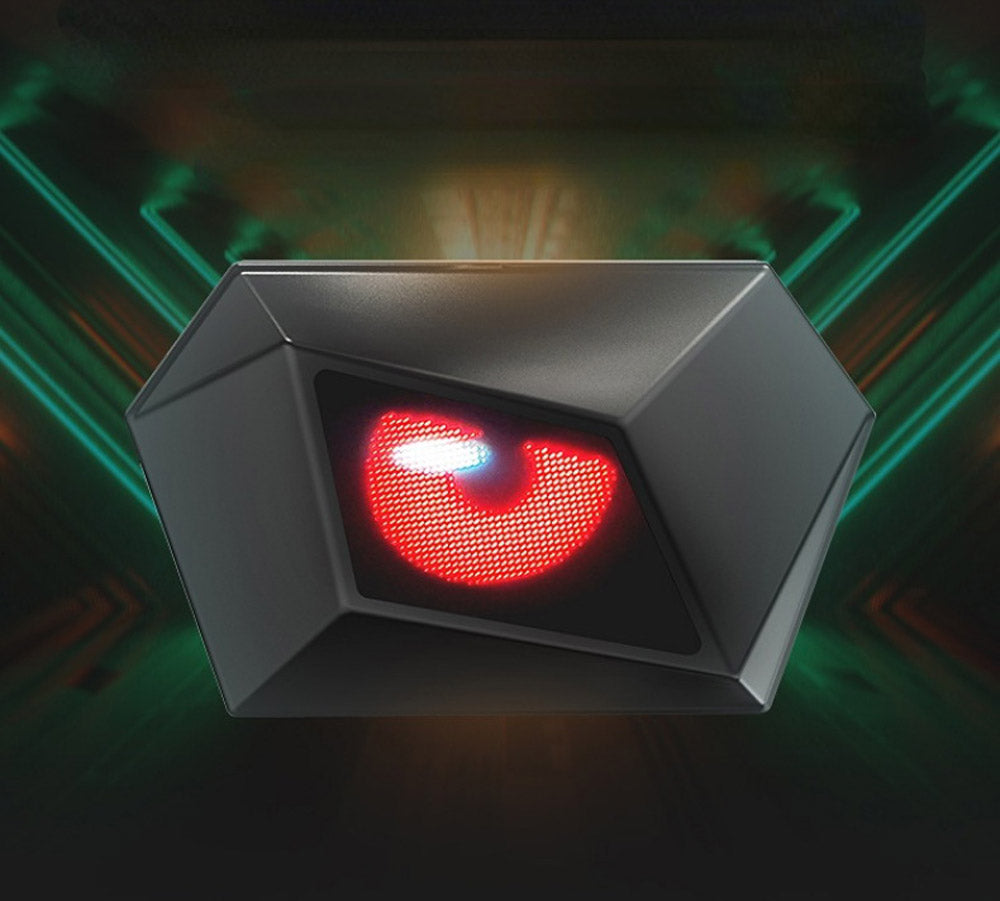 حقيبة ظهر عرض LED عين الشيطان من CRONY حقيبة سفر عين الشيطان بلوتوث مقاومة للماء غلاف صلب حقيبة ظهر فارس LED رائعة لركوب الدراجات النارية