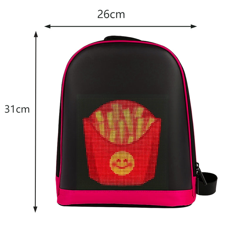 CRONY LED display backpack R1 motorcycle backpack with customizable programmable smart light-up digital display