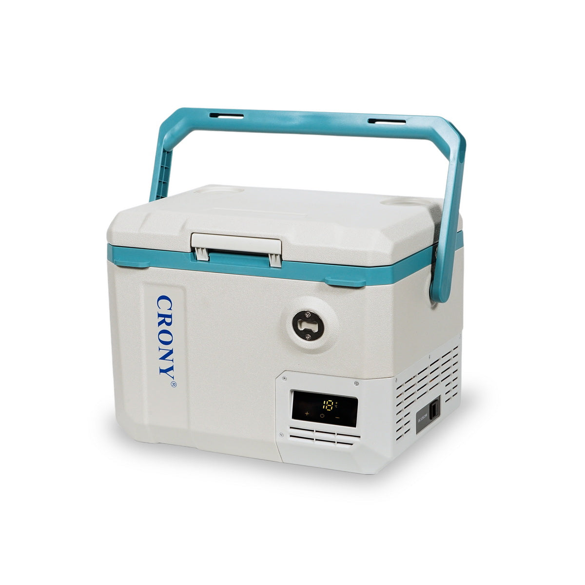 ثلاجة سيارة CRONY MC15 بسعة 15 لتر/تيار مستمر/تيار متردد شاشة LED فتحات تثبيت الحبال