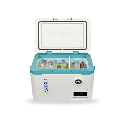 ثلاجة سيارة CRONY MC15 بسعة 15 لتر/تيار مستمر/تيار متردد شاشة LED فتحات تثبيت الحبال