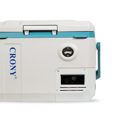 ثلاجة سيارة CRONY MC15 بسعة 15 لتر/تيار مستمر/تيار متردد شاشة LED فتحات تثبيت الحبال