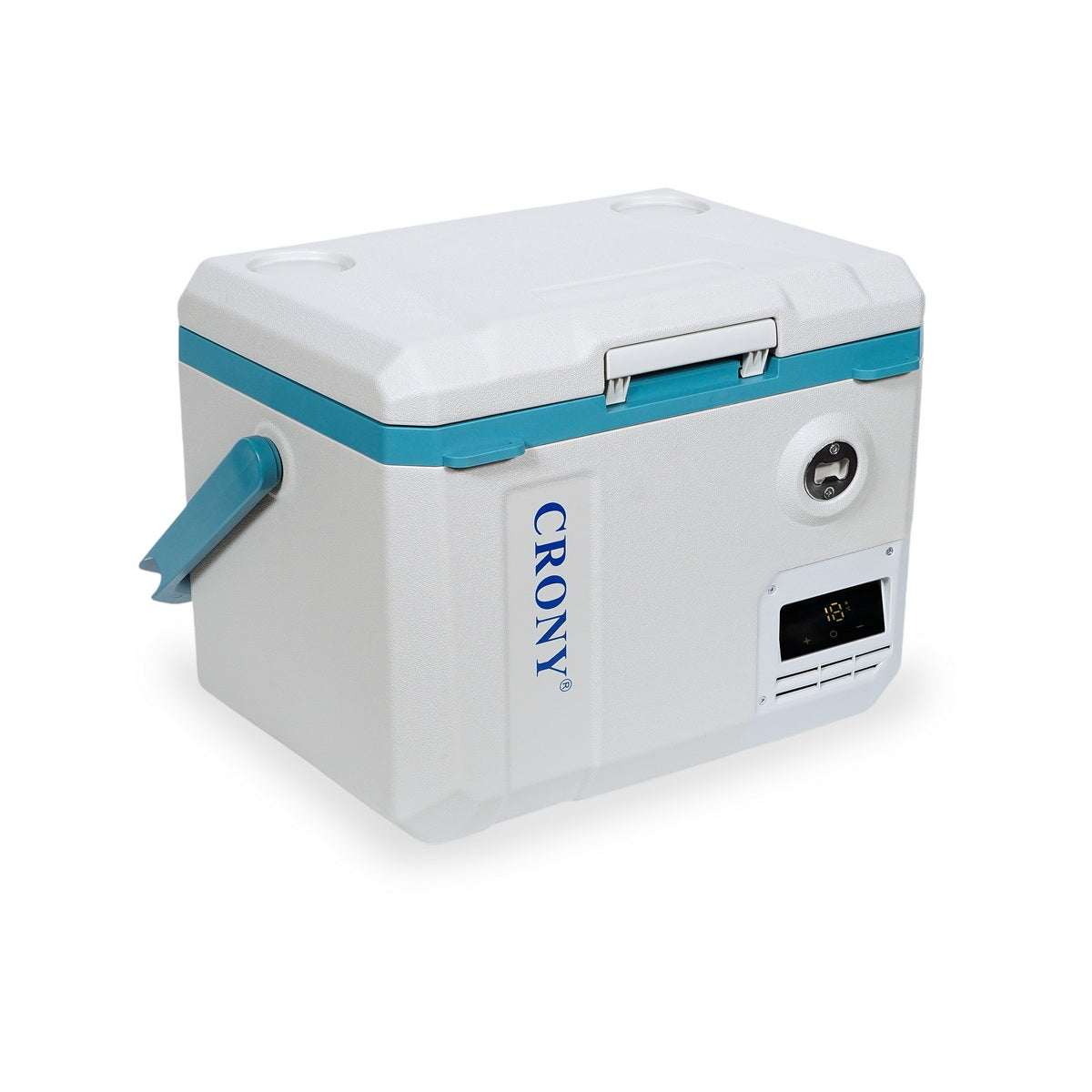 ثلاجة سيارة CRONY MC15 بسعة 15 لتر/تيار مستمر/تيار متردد شاشة LED فتحات تثبيت الحبال