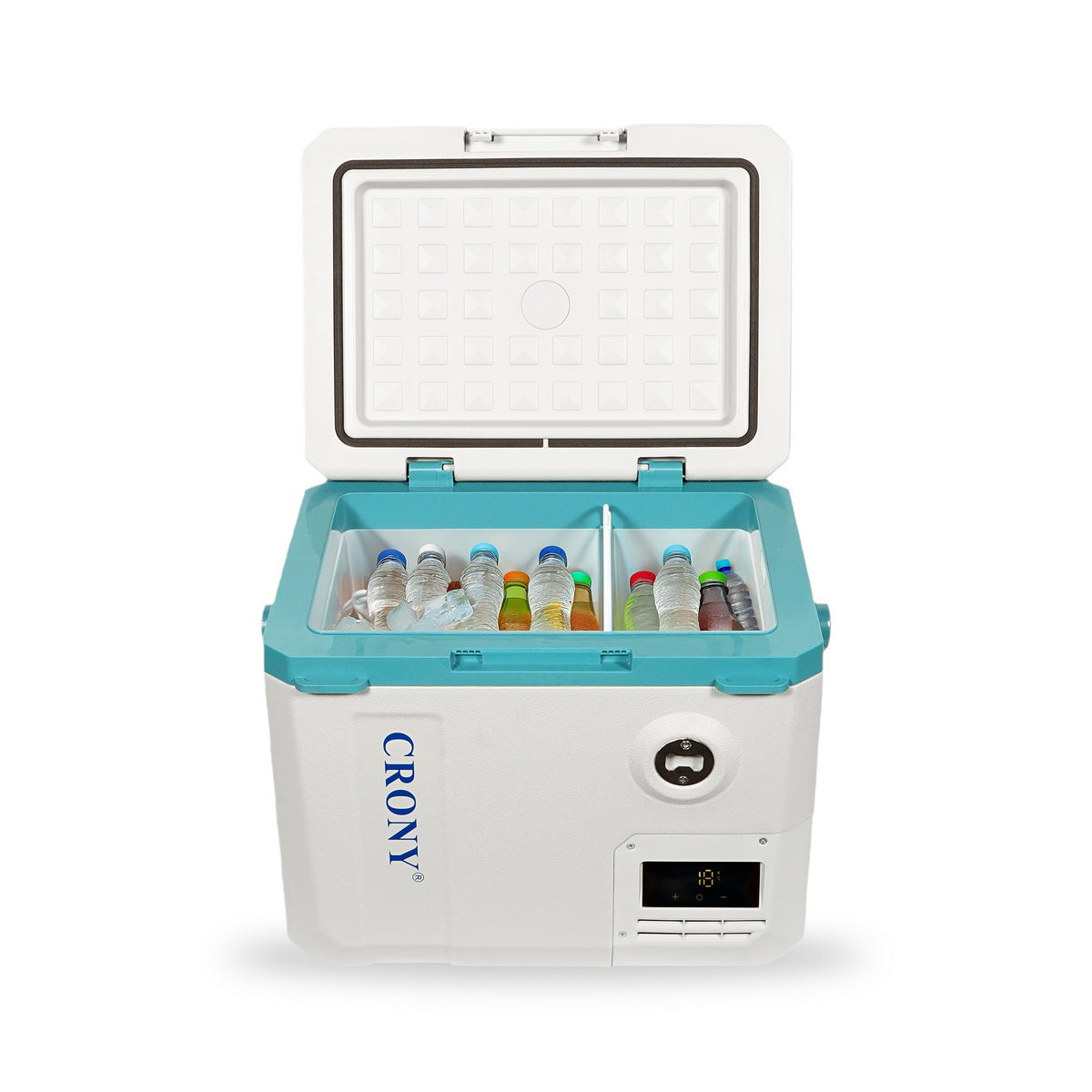 ثلاجة سيارة CRONY MC20 بسعة 20 لتر/تيار مستمر/تيار متردد فتاحة زجاجات حامل أكواب سياج سلكي قابل للإزالة