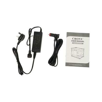 ثلاجة سيارة CRONY MC20 بسعة 20 لتر/تيار مستمر/تيار متردد فتاحة زجاجات حامل أكواب سياج سلكي قابل للإزالة