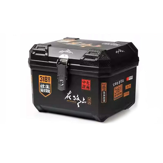 صناديق توصيل صلبة من CRONY بنقشة زهرية 45 لتر مقاومة للماء بسعة كبيرة صندوق أمتعة خلفي للذيل