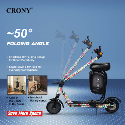 XM M365 APP+SEAT is a foldable electric scooter designed for adult urban commuting. Powered by a 350W motor, it delivers speeds between 25–45 km/h with a range of 15–20 km per charge