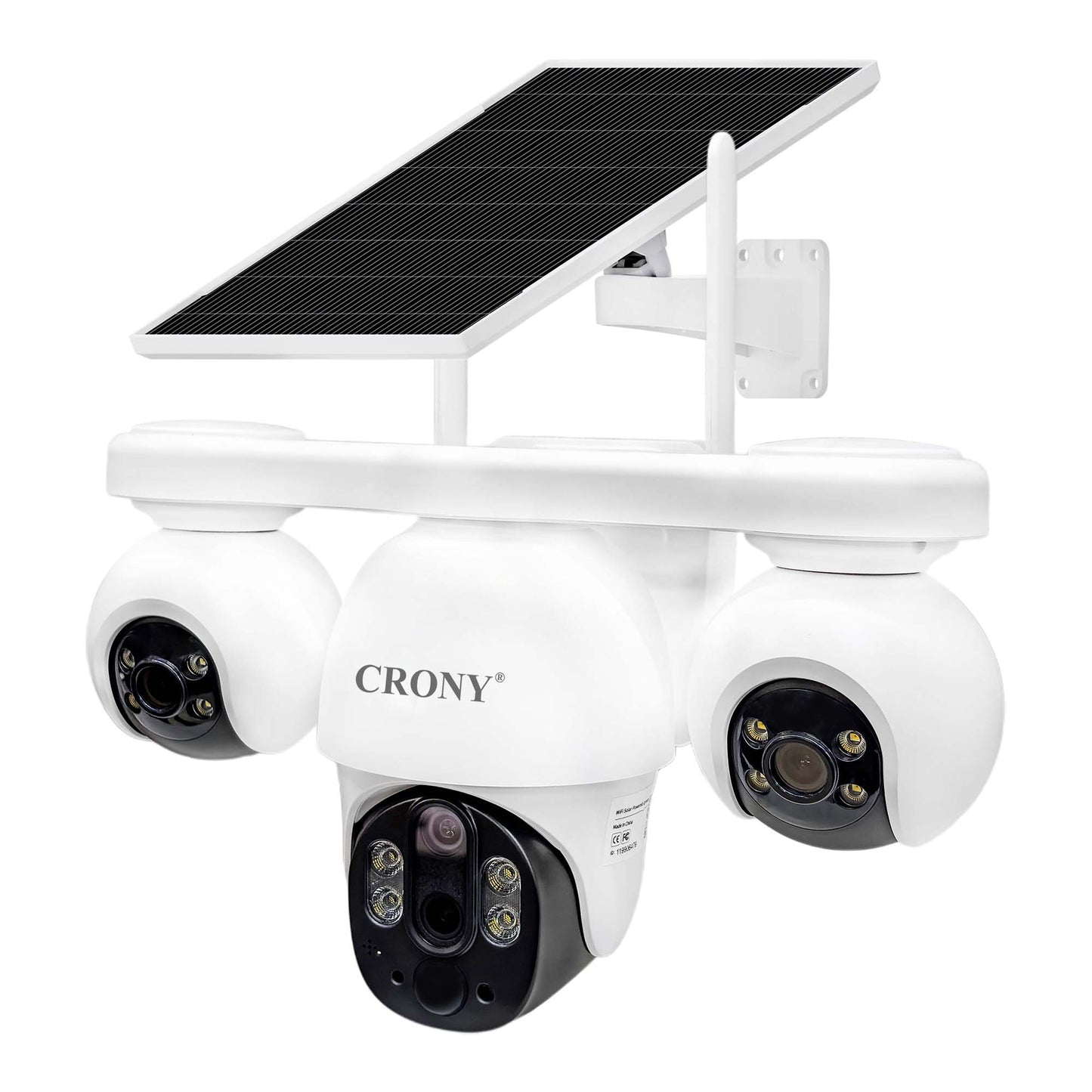 CRONY P19DL 4MP Solar Security Camera, WiFi PTZ Outdoor Camera with 8000mAh Battery, 10X Optical Zoom, 355° Pan 90° Tilt, AI Human Tracking, Motion Detection, Two-Way Audio, IR Night Vision, IP65 Waterproof, V380 Pro App, SD Card Storage