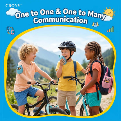 Crony The Q136 Mini Walkie Talkie is a compact and easy-to-use communication device designed for children
