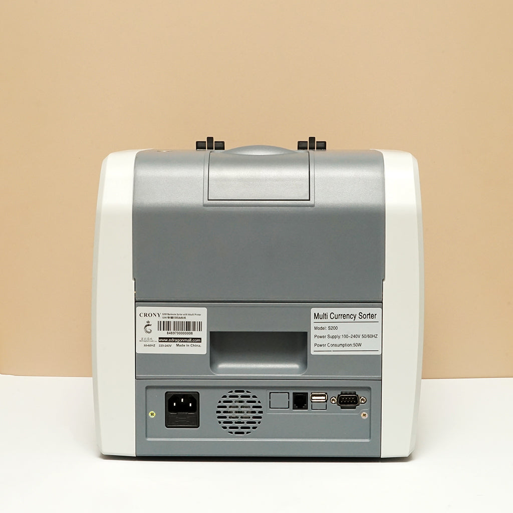 عداد فواتير ذكي عالي السرعة CRONY S200 مزود بطابعة حرارية مدمجة وشاشة لمس للتحقق من الأوراق النقدية