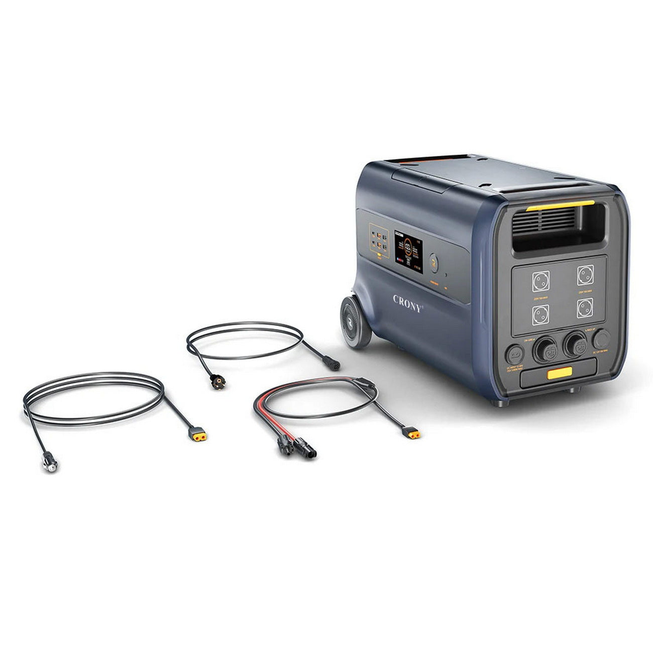 محطة طاقة محمولة CRONY PEPF2400 بقدرة 3000 واط وسعة 2400 واط ساعة مولد شمسي مع شحن سريع ومنفذ يو إس بي وتيار متردد ومباشر للاستخدام في التخييم الخارجي والطوارئ