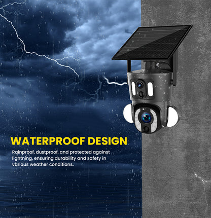 كاميرا كروني SD3210 شمسية PTZ لاسلكية بعدستين وزوم 10X