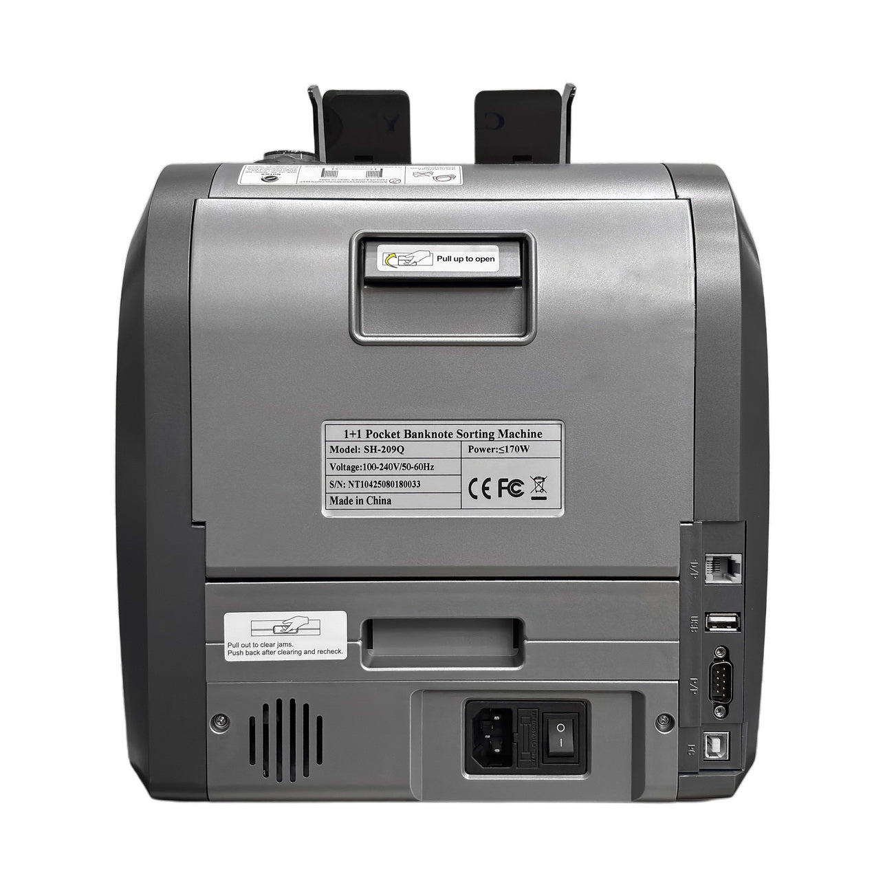 جهاز فرز النقود CRONY SH-209Q متعدد القيم مع طابعة مدمجة بسرعة 1500 ورقة في الدقيقة، كشف بالأشعة فوق البنفسجية والمغناطيسية والحرارية والأشعة تحت الحمراء، شاشة عرض TFT بحجم 7.84 بوصة