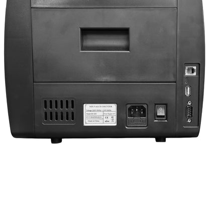 عداد النقود CRONY SH-23D بشاشة لمس TFT بحجم 4.3 بوصة مع كشف الأشعة فوق البنفسجية والمغناطيسية والمطيافية تحت الحمراء، منفذ USB من نوع C، منفذ شبكة، دعم الطابعة، وتخصيص العملات