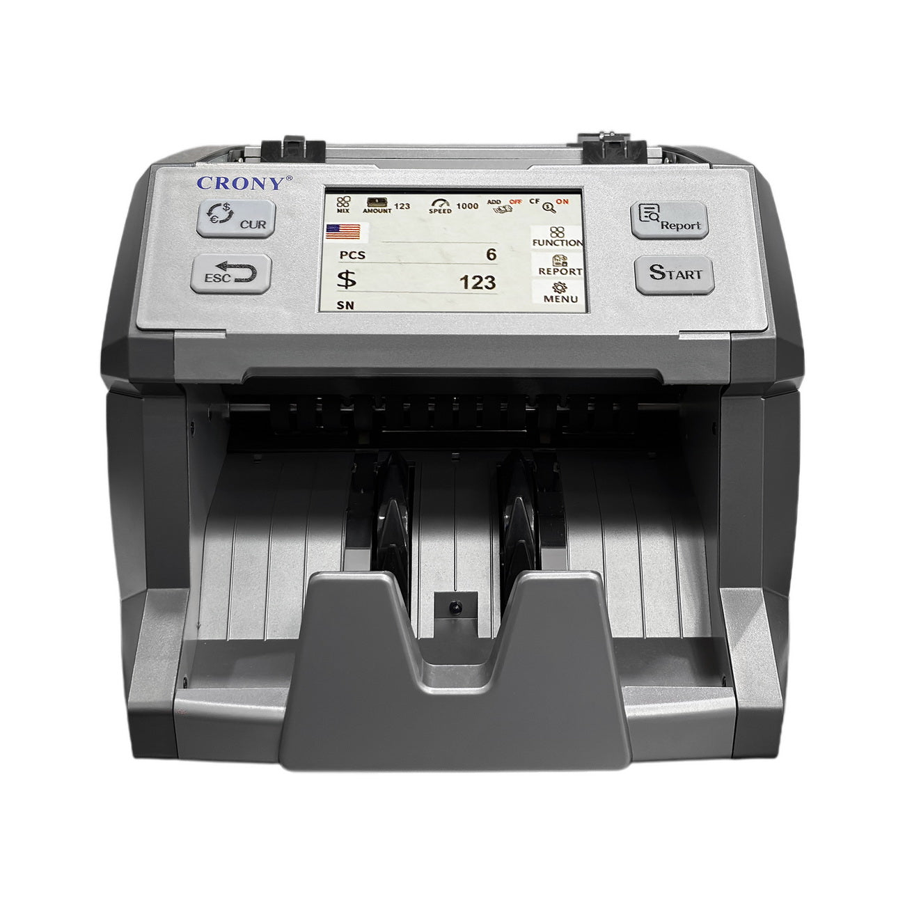 كروني SH-29C عداد نقود متعدد العملات مع كشف الأشعة فوق البنفسجية والمغناطيسية والميكانيكية والأشعة تحت الحمراء بسرعة 800 1000 1200 ورقة/دقيقة