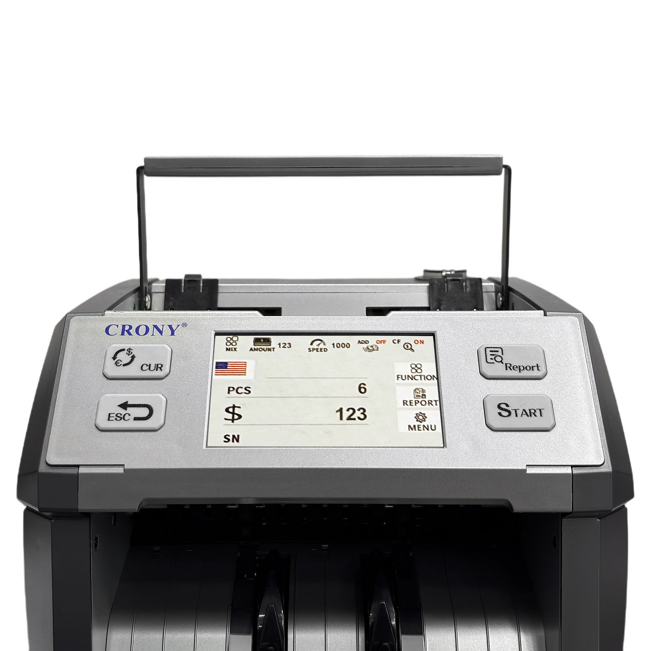 كروني SH-29C عداد نقود متعدد العملات مع كشف الأشعة فوق البنفسجية والمغناطيسية والميكانيكية والأشعة تحت الحمراء بسرعة 800 1000 1200 ورقة/دقيقة