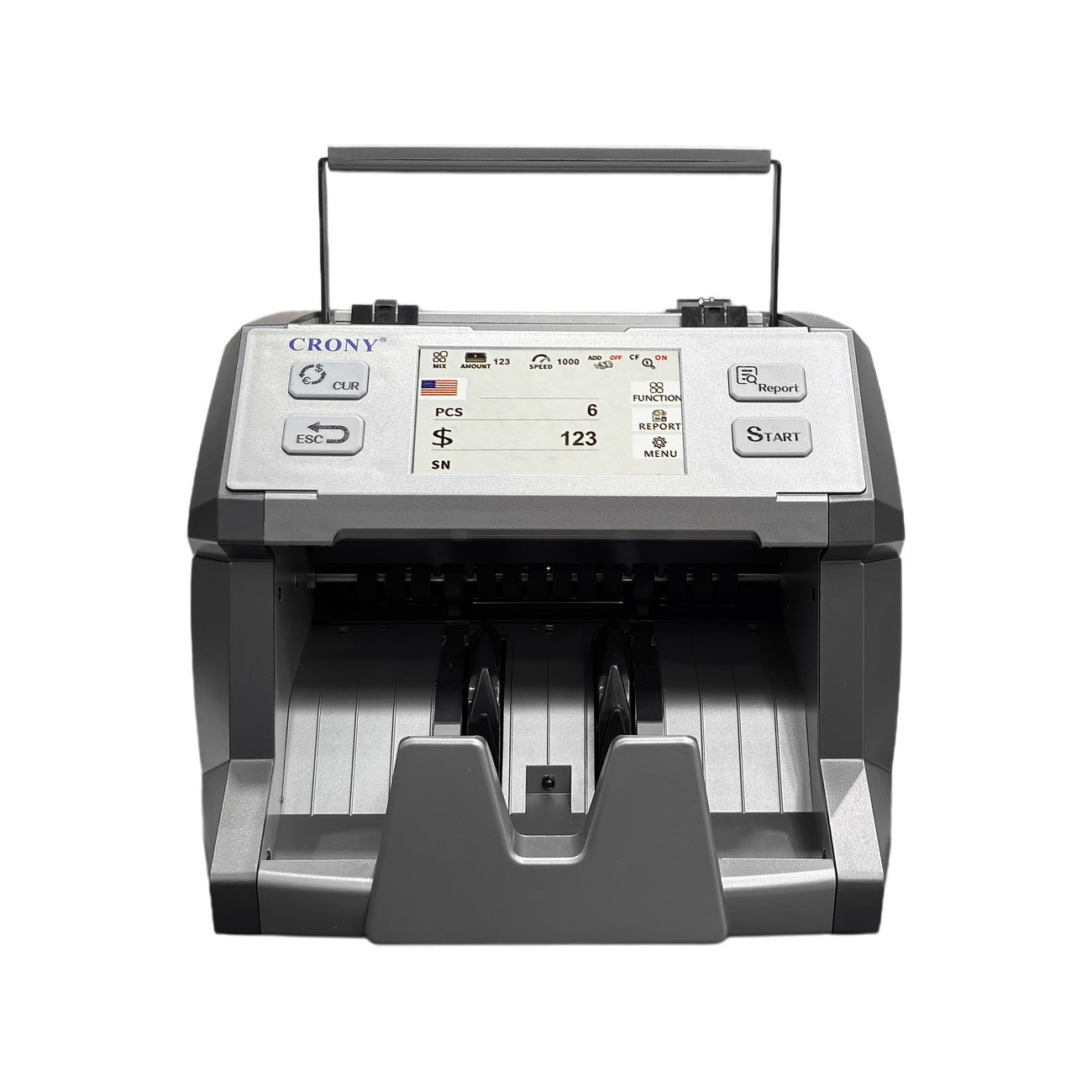 كروني SH-29C عداد نقود متعدد العملات مع كشف الأشعة فوق البنفسجية والمغناطيسية والميكانيكية والأشعة تحت الحمراء بسرعة 800 1000 1200 ورقة/دقيقة