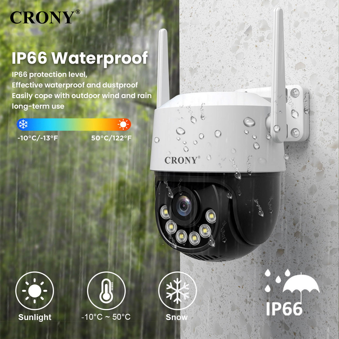 كاميرا لاسلكية CRONY SH072 من Srihome بدقة 8 ميجابكسل، كاميرا واي فاي 5G بدقة 8 ميجابكسل مع رؤية ليلية، كشف حركة الإنسان، وصوت ثنائي الاتجاه