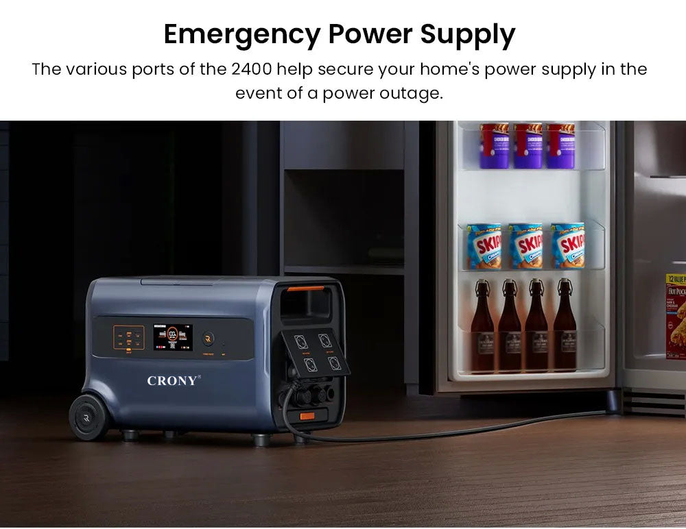 محطة طاقة محمولة CRONY PEP-F2400 بقدرة قصوى 3000 واط مع عربة