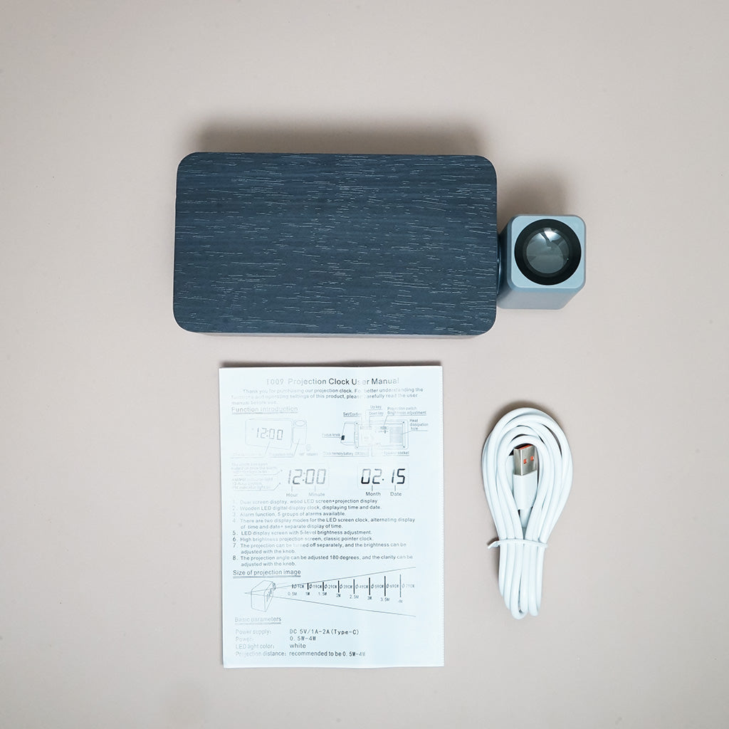 ساعة عرض خشبية سوداء CRONY T009