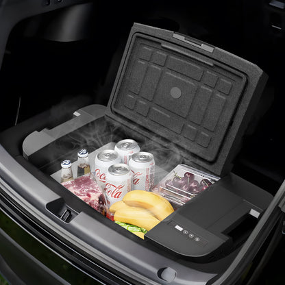 ثلاجة سيارة محمولة CRONY TSL35 بسعة 35 لتر شاشة LED ضوضاء منخفضة متينة للاستخدام على 12 فولت 24 فولت والمنزل