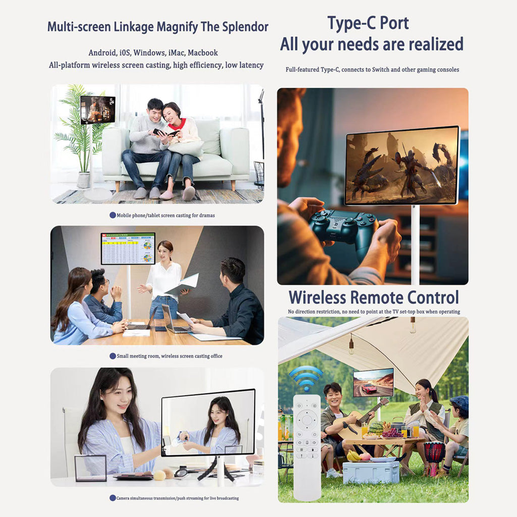 كروني TX24-1 شاشة ذكية تفاعلية متنقلة 24 بوصة 1080 × 1920 IPS شاشة دوارة بطارية 10000mAh