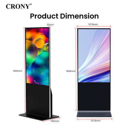 CRONY TX55-2 شاشة ذكية تفاعلية تعمل باللمس 55 بوصة 4K عرض ذكي أندرويد 11 لوحة LED مكبر صوت مزدوج للمكتب المدرسة المؤتمر