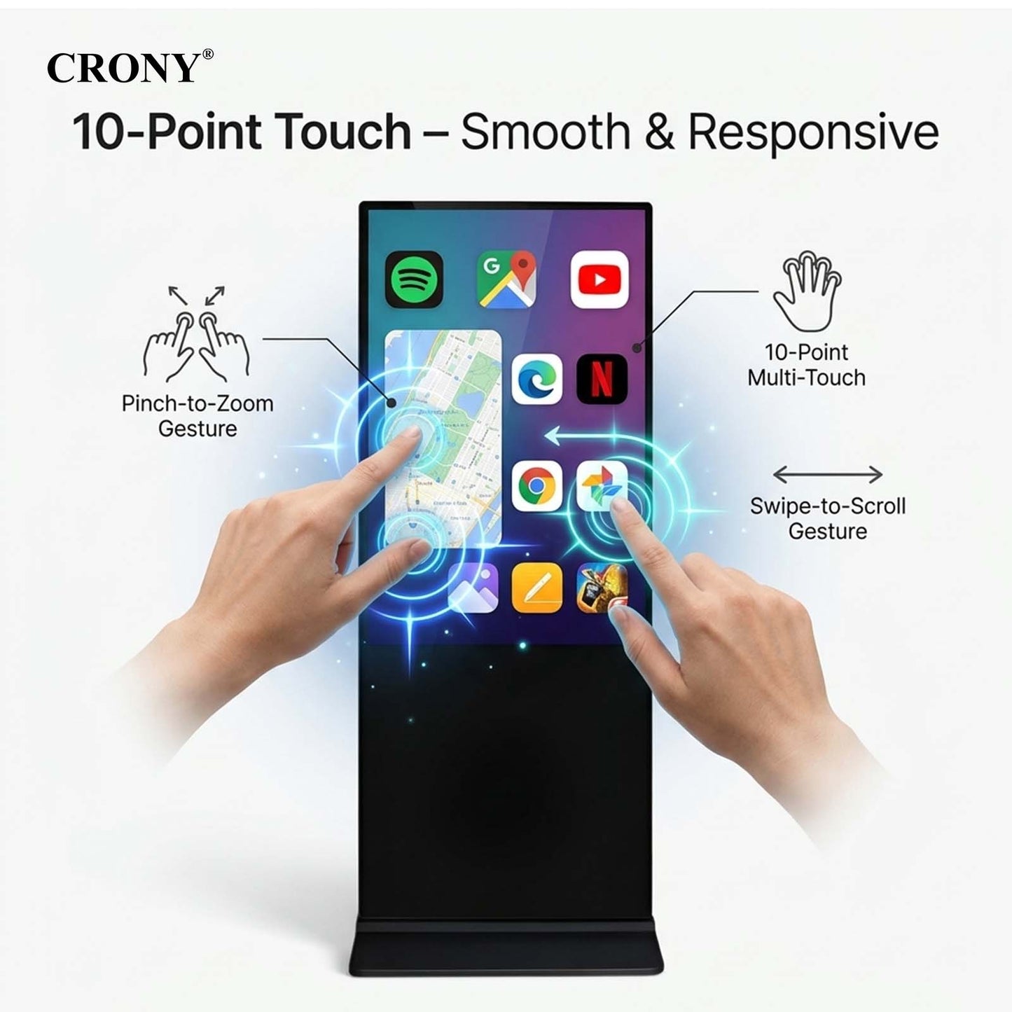 CRONY TX65-2 64inch Advertising machine Vertical Advertising display Android Smart Digital Signage