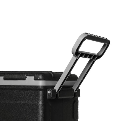 ثلاجة سيارة CRONY بسعة 45 لتر U45 ثلاجة سيارة 12 فولت/24 فولت للاستخدام المنزلي والسيارة مزدوجة -20°C تجميد لوحة LED محمولة بعجلات