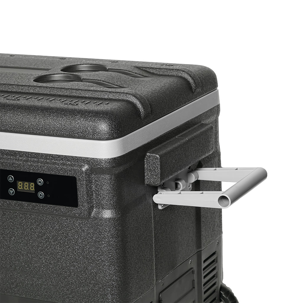 ثلاجة سيارة CRONY بسعة 45 لتر U45 ثلاجة سيارة 12 فولت/24 فولت للاستخدام المنزلي والسيارة مزدوجة -20°C تجميد لوحة LED محمولة بعجلات