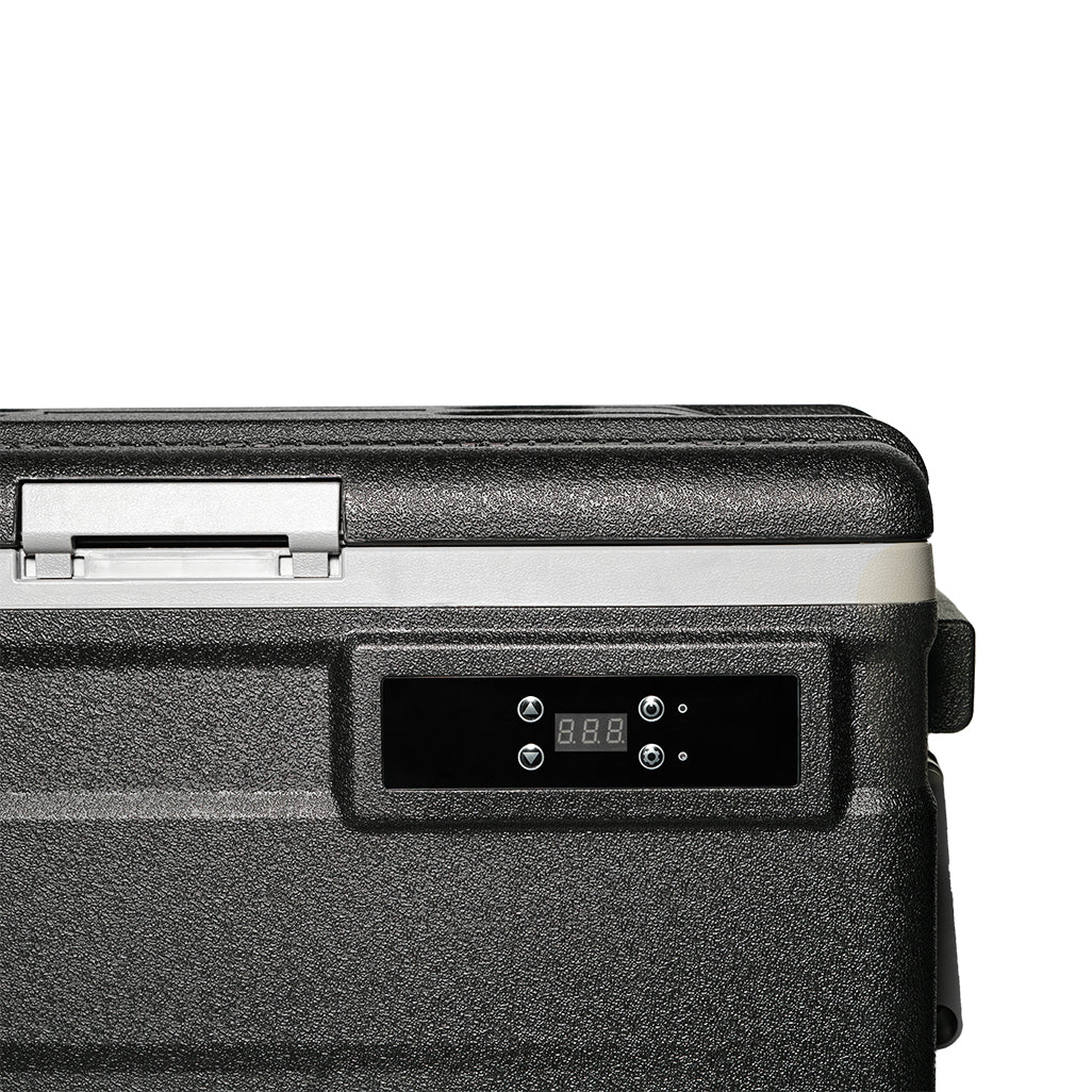 ثلاجة سيارة CRONY بسعة 45 لتر U45 ثلاجة سيارة 12 فولت/24 فولت للاستخدام المنزلي والسيارة مزدوجة -20°C تجميد لوحة LED محمولة بعجلات