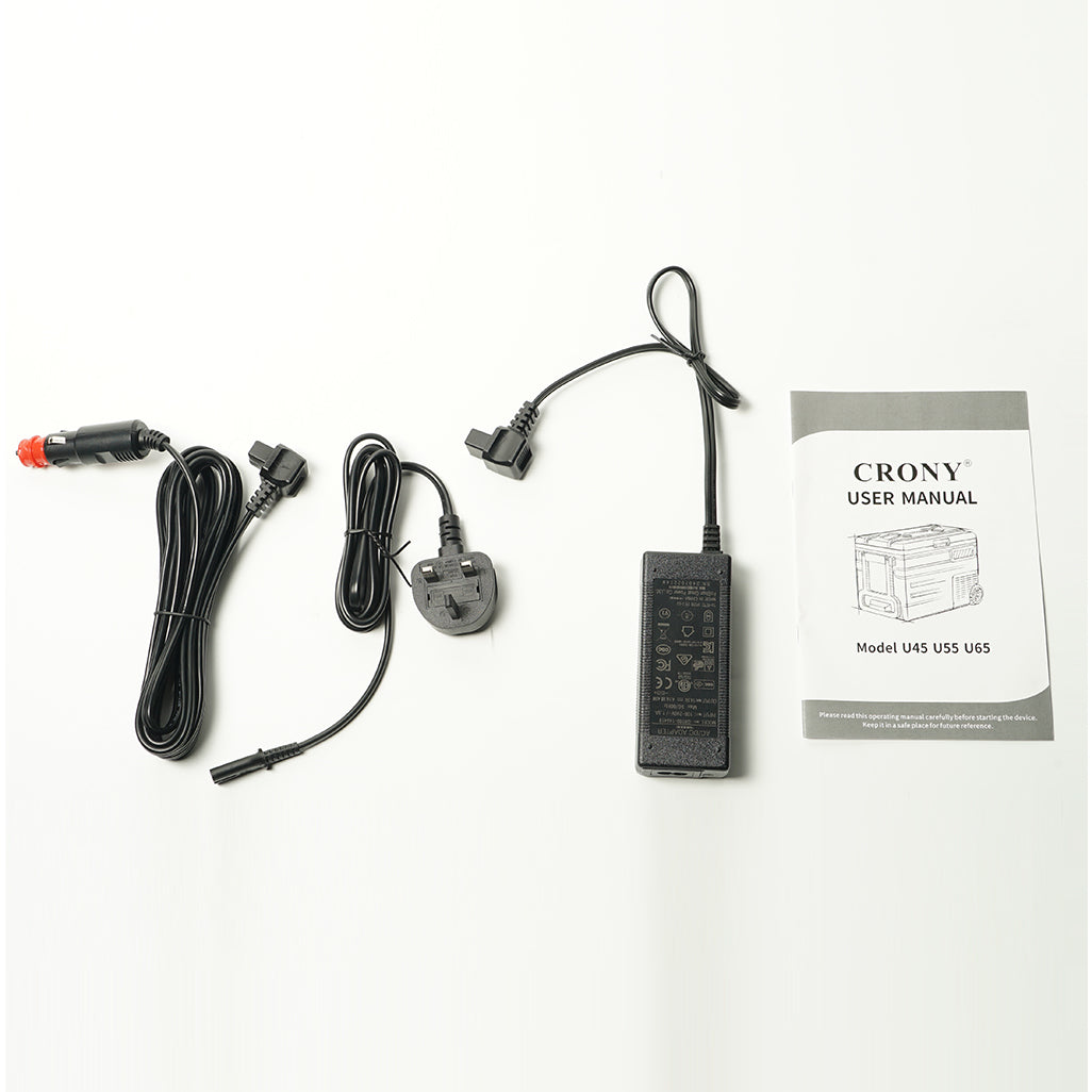 ثلاجة سيارة CRONY بسعة 55 لتر U55 ثلاجة سيارة محمولة -20°C تجميد تحكم LED طاقة مزدوجة تصميم بعجلات