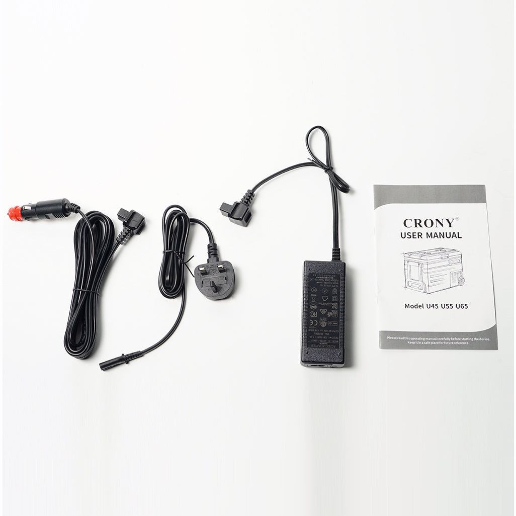 ثلاجة سيارة CRONY بسعة 65 لتر U65 ثلاجة سيارة محمولة بسعة 65 لتر -20°C تجميد تحكم LED طاقة مزدوجة تصميم بعجلات