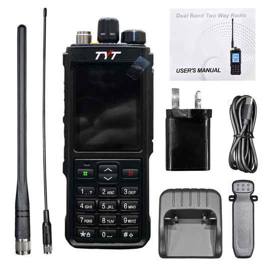 CRONY UVL-15W Dual Band Two-Way Radio, 15W UHF/VHF Walkie Talkie, 10-15KM Long Range, 3800mAh Battery, 2.4" LCD Display, Bluetooth, GPS, FM Radio, NOAA, AI VOX, Cross-Band Repeater