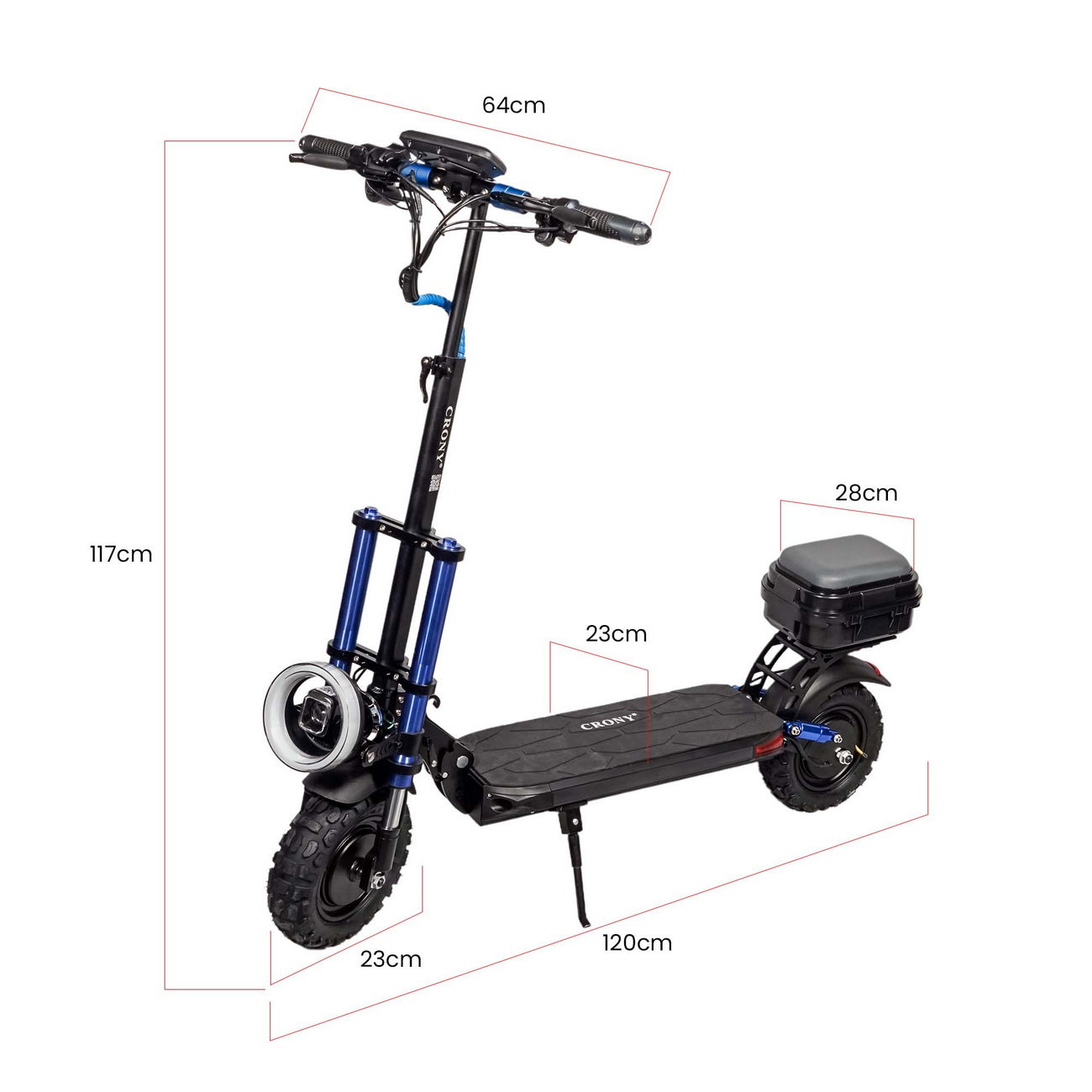 سكوتر كهربائي قابل للطي CRONY V18 للكبار بشاشة LCD كبيرة