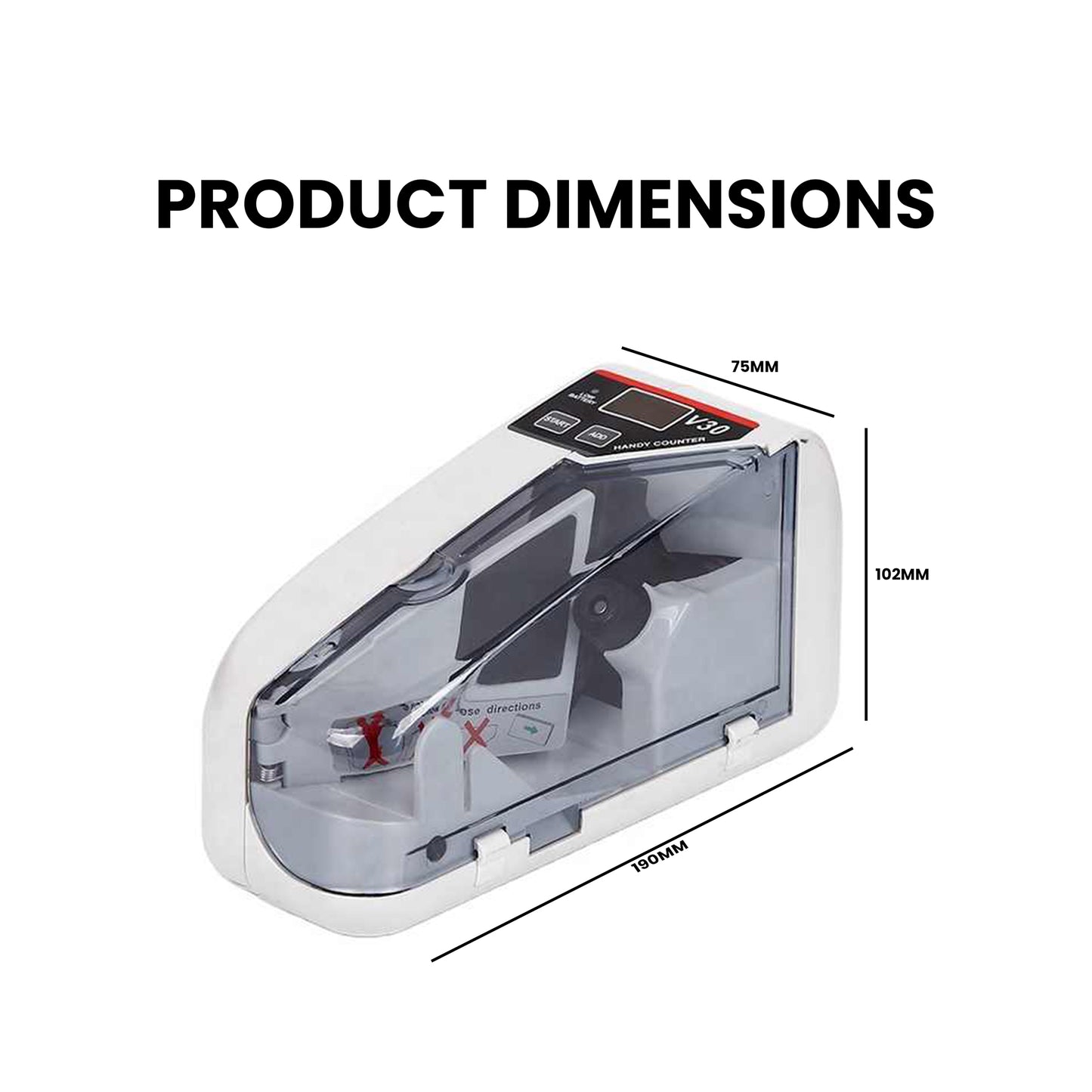 جهاز التحقق من الأوراق النقدية CRONY V30 المحمول كاشف النقود الأوتوماتيكي/آلة عد النقود عداد النقود