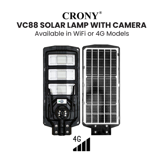 كاميرا CRONY VC88 4MP 1080P بالطاقة الشمسية مع اتصال 4G/Wi-Fi، وظيفة PTZ، رؤية ليلية بالأشعة تحت الحمراء، وتتبع الأجسام البشرية