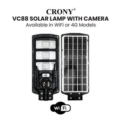 كاميرا CRONY VC88 4MP 1080P بالطاقة الشمسية مع اتصال 4G/Wi-Fi، وظيفة PTZ، رؤية ليلية بالأشعة تحت الحمراء، وتتبع الأجسام البشرية