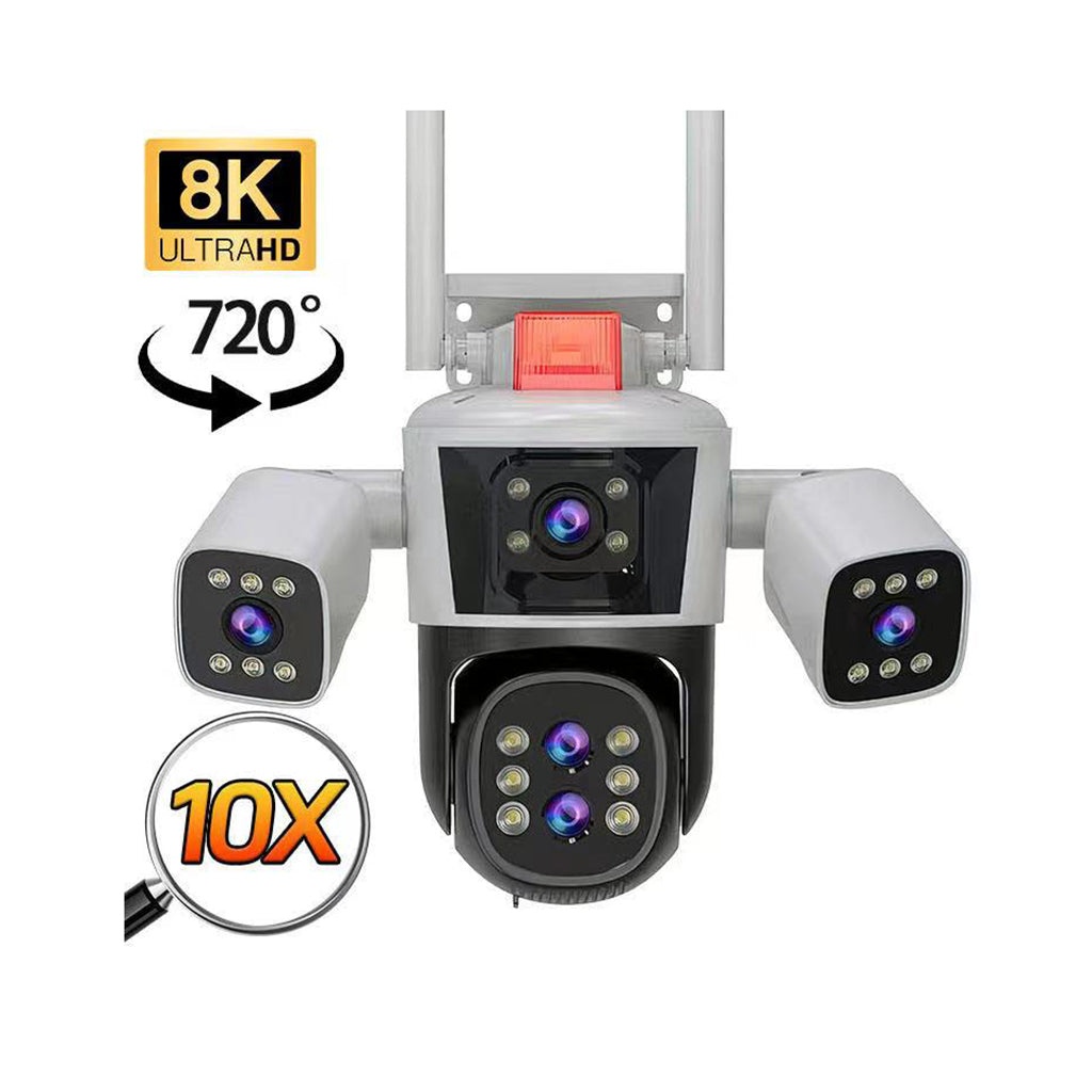 كروني WQQ849S-PW-8K-10X (تطبيق IPC360 للمنزل) كاميرا بأربع رؤوس