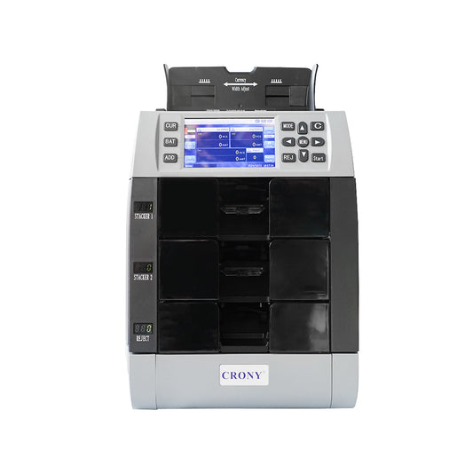 جهاز التحقق من الأوراق النقدية CRONY WR8301 2+1 متعدد العملات فرز النقود وفرز النقود الجيبية وعداد النقود