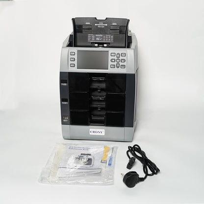 جهاز التحقق من الأوراق النقدية CRONY WR8301 2+1 متعدد العملات فرز النقود وفرز النقود الجيبية وعداد النقود
