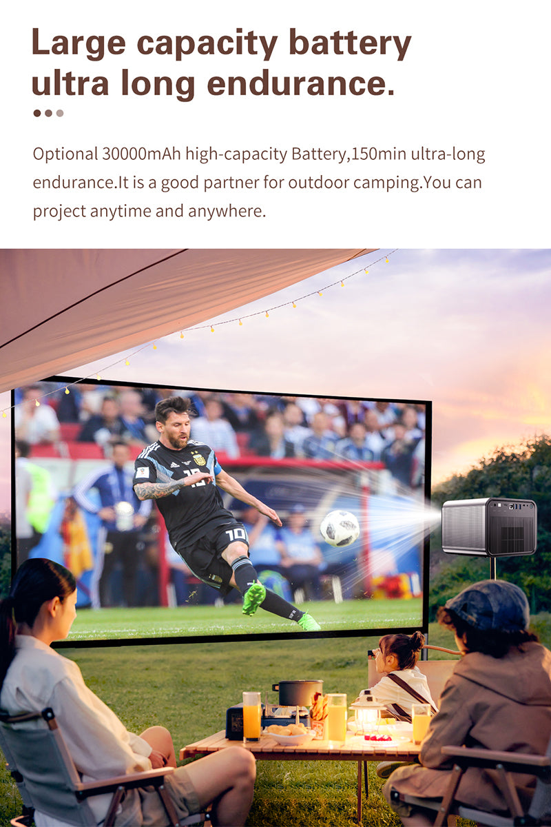 CRONY X5 4K 3D Projector with KTV BT speaker Smart Projector 1600ANSI Lumens 1080P FHD Portbale Home Theater Global Version Bluetooth MEMC RGB-LED Outdoor Beamer