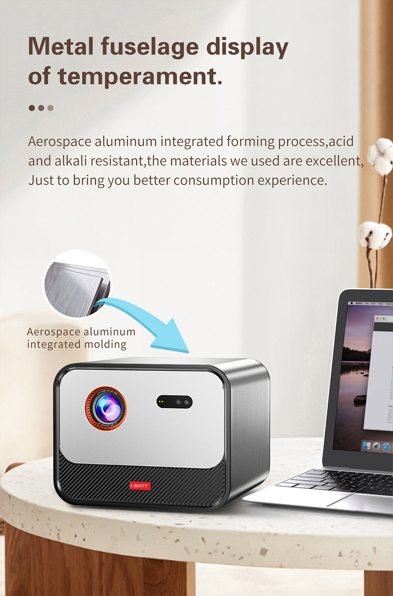 CRONY X5 4K 3D Projector with KTV BT speaker Smart Projector 1600ANSI Lumens 1080P FHD Portbale Home Theater Global Version Bluetooth MEMC RGB-LED Outdoor Beamer