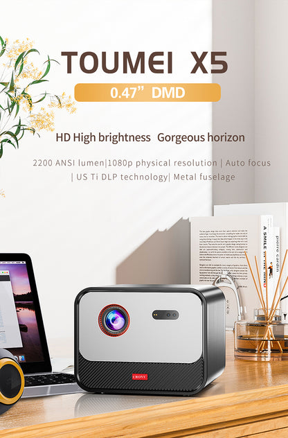 CRONY X5 4K 3D Projector with KTV BT speaker Smart Projector 1600ANSI Lumens 1080P FHD Portbale Home Theater Global Version Bluetooth MEMC RGB-LED Outdoor Beamer
