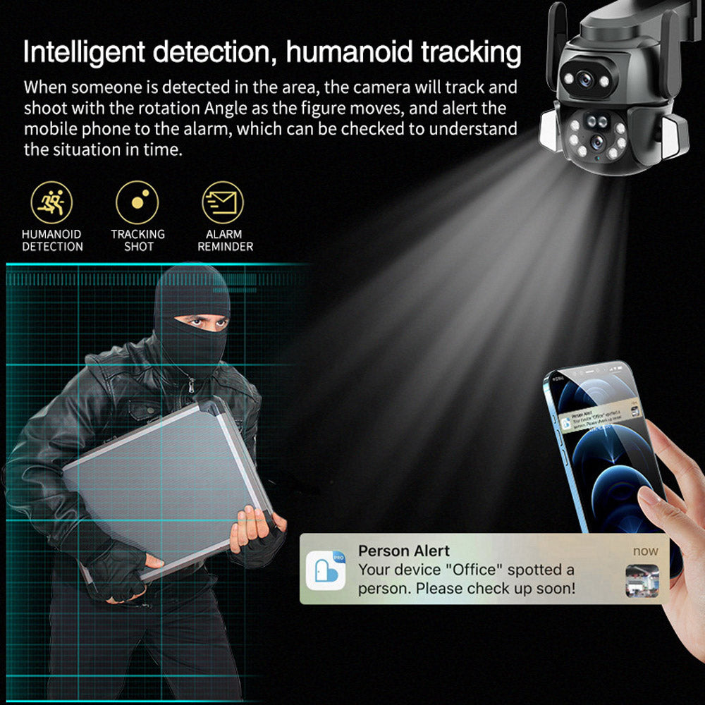 CRONY CG-Q821A واي فاي-4 ميجابكسل carecamPro APP كاميرا ربط مزدوجة بالكرة