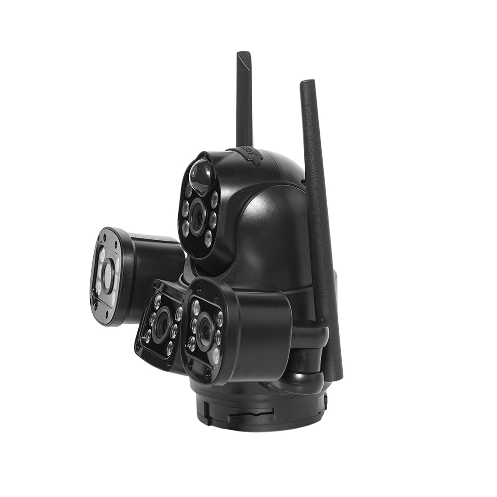 ضوء شارع شمسي CRONY XA11-WIFI-4K (تطبيق V380 PRO) كاميرا بثلاث رؤوس